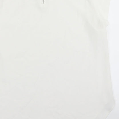 Womens UK Size 8 Only White Basic Blouse