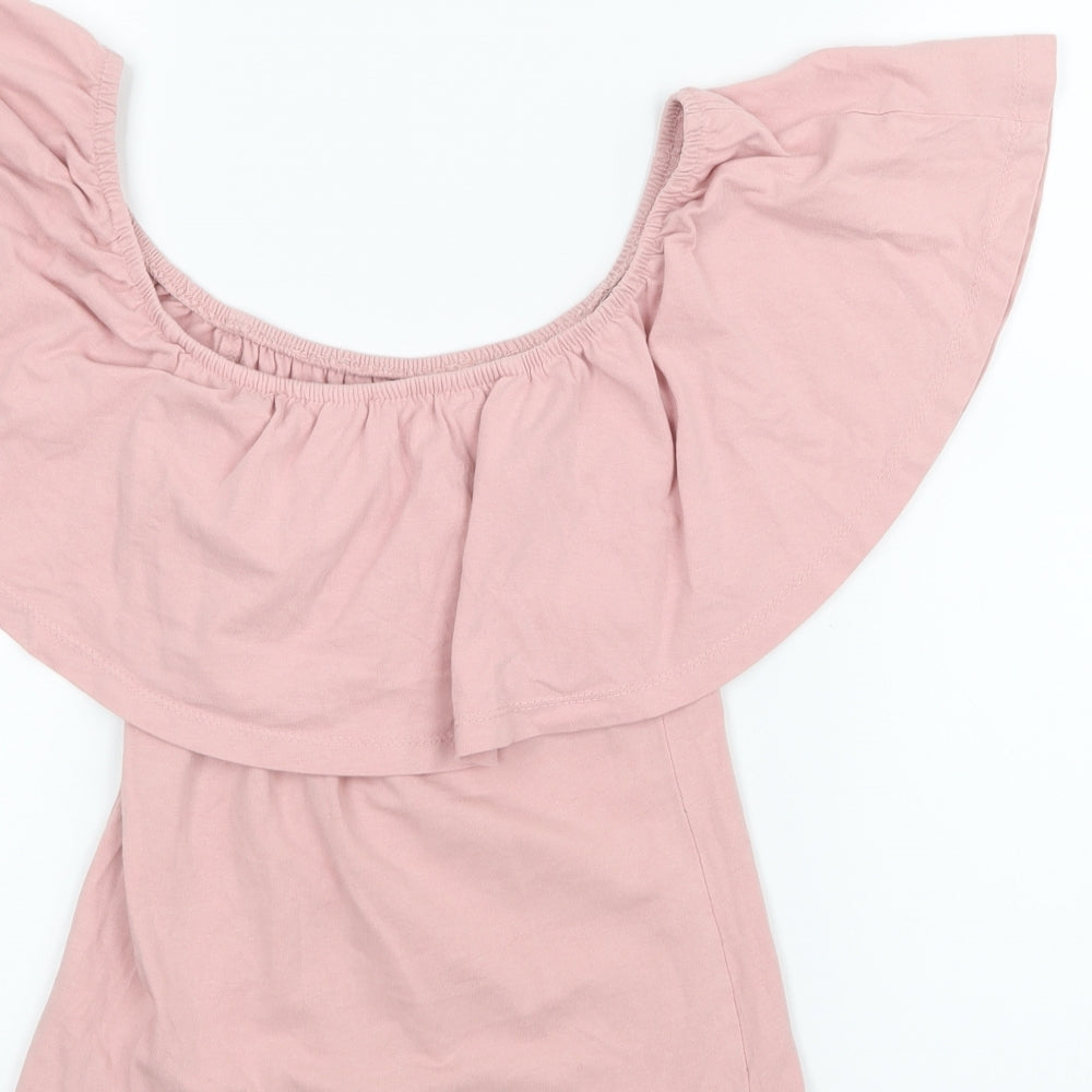 Womens UK Size 8 Atmosphere Pink Basic T-Shirt