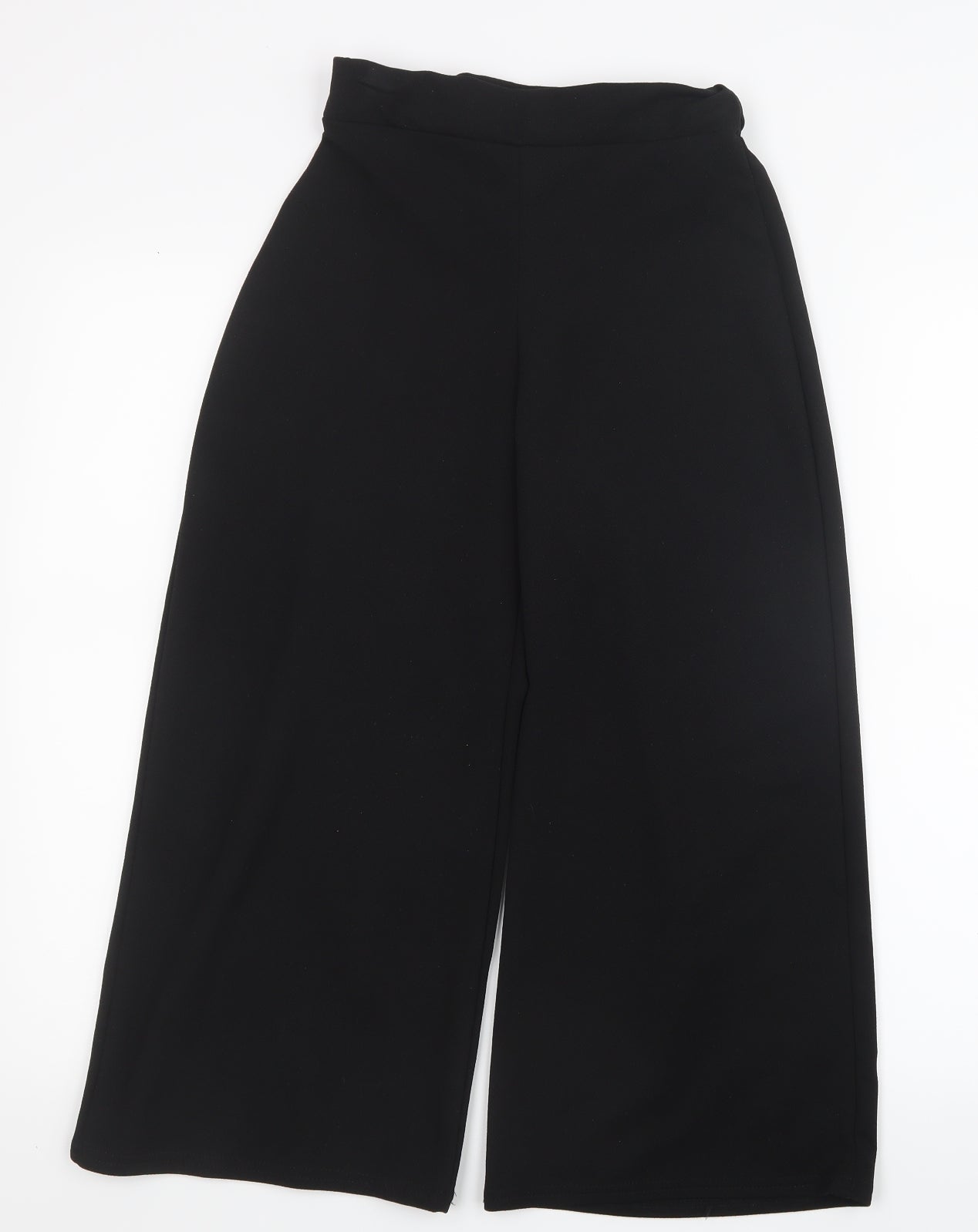 Boohoo Womens Black   Cropped Trousers Size 6 L20.5 in