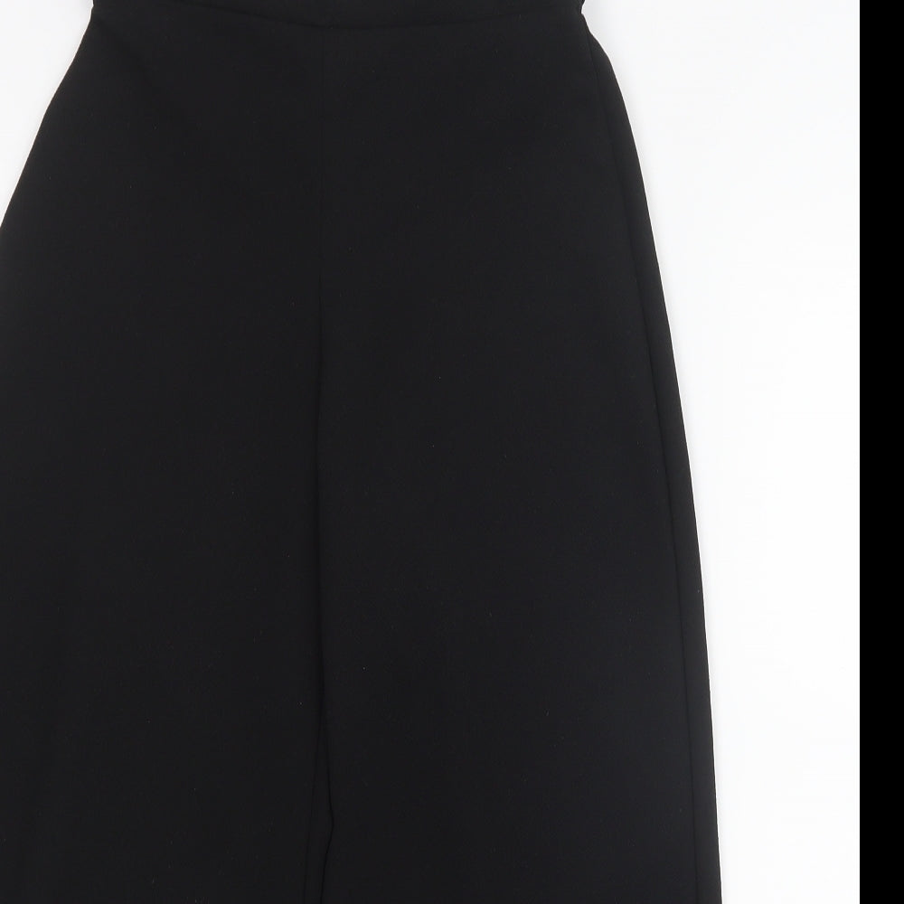 Boohoo Womens Black   Cropped Trousers Size 6 L20.5 in
