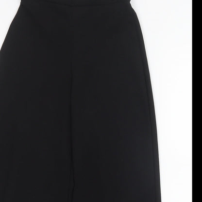 Boohoo Womens Black   Cropped Trousers Size 6 L20.5 in