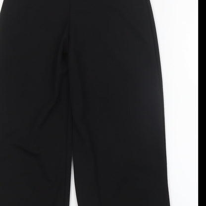 Boohoo Womens Black   Cropped Trousers Size 6 L20.5 in