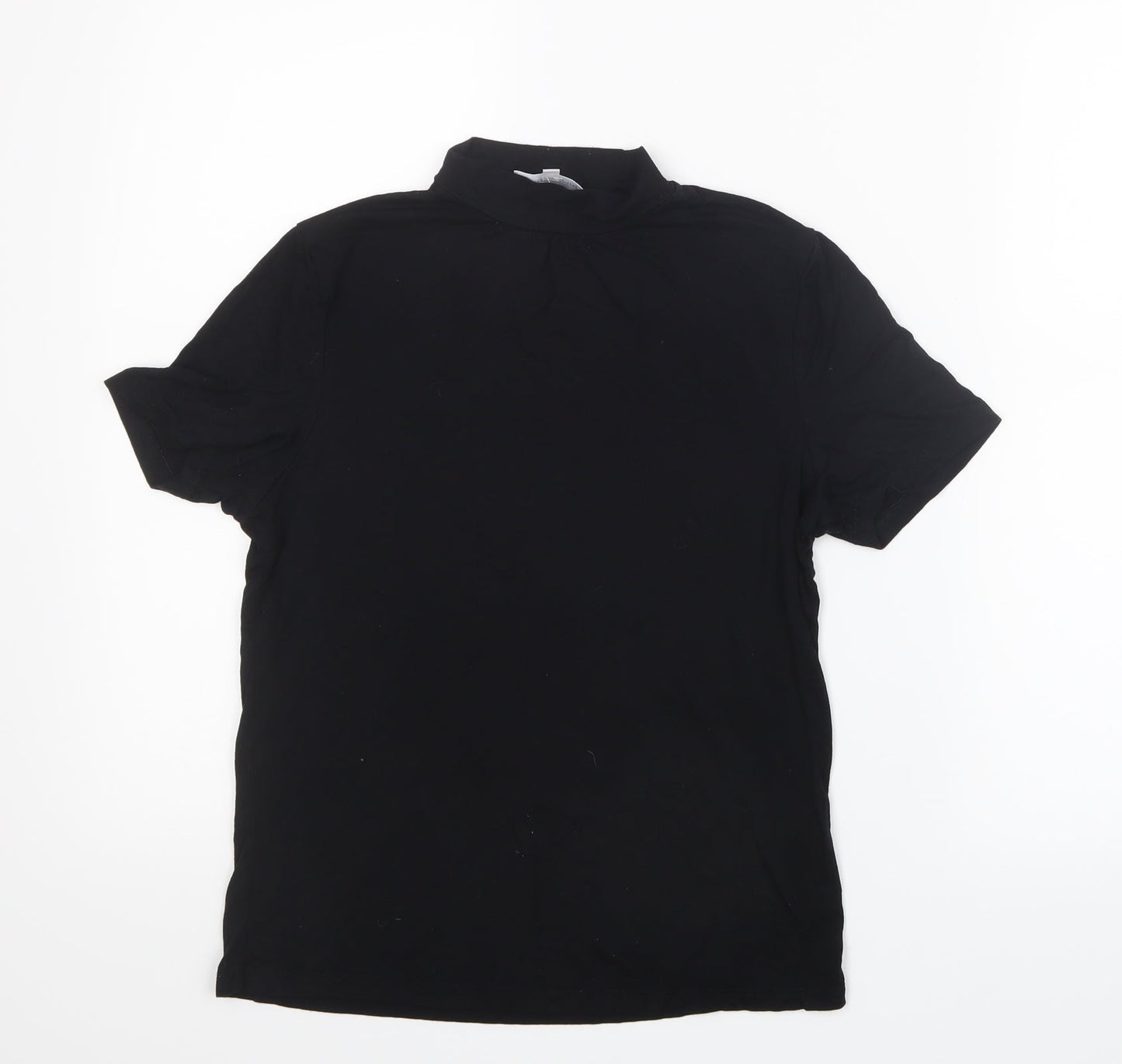 Womens UK Size 12 Red Herring Black Basic T-Shirt