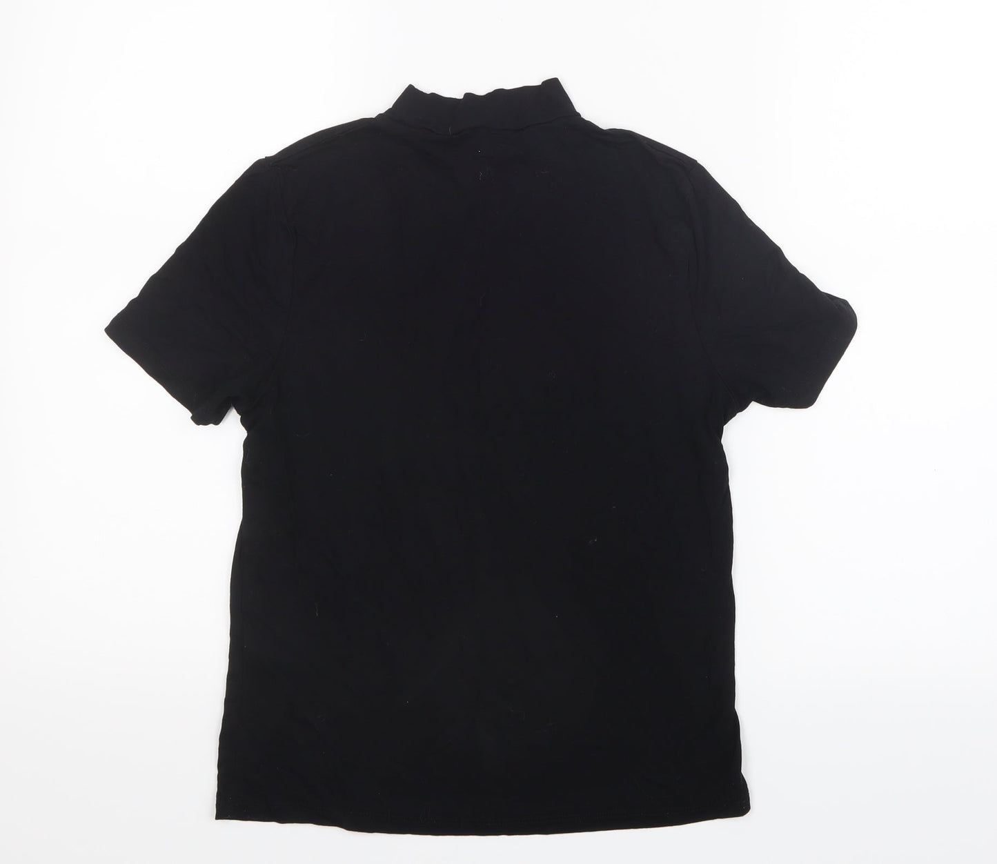 Womens UK Size 12 Red Herring Black Basic T-Shirt
