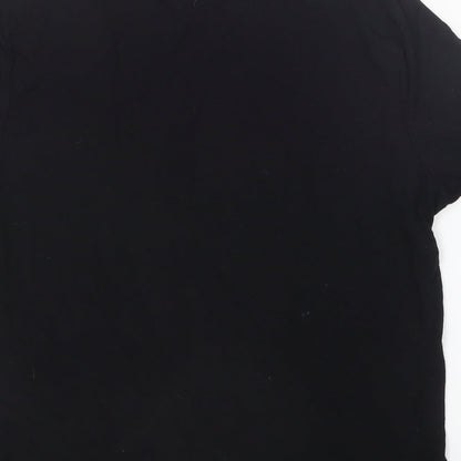 Womens UK Size 12 Red Herring Black Basic T-Shirt