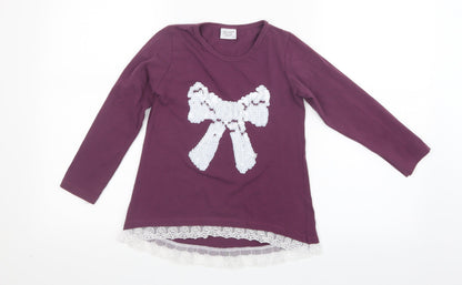 Breeze Girls Girls Purple   Basic T-Shirt Size 10 Years