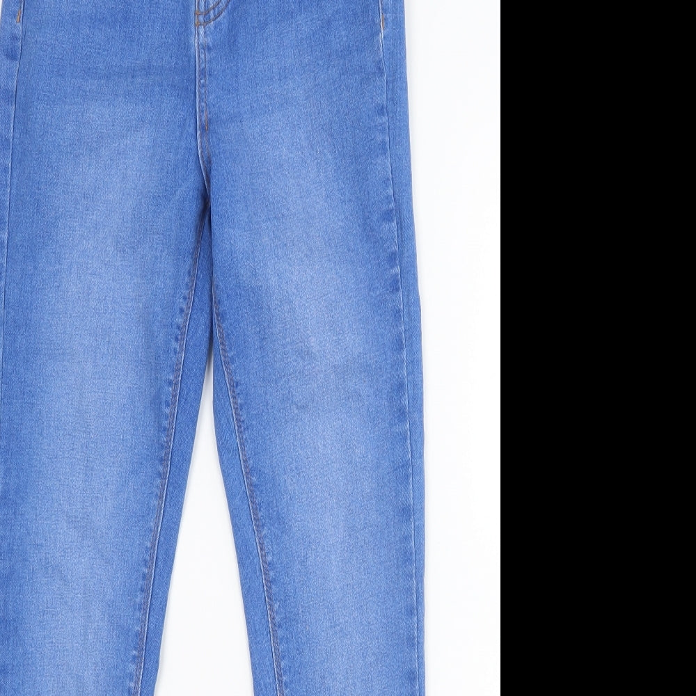 Denim Co. Womens Blue  Denim Straight Jeans Size 10 L26.5 in