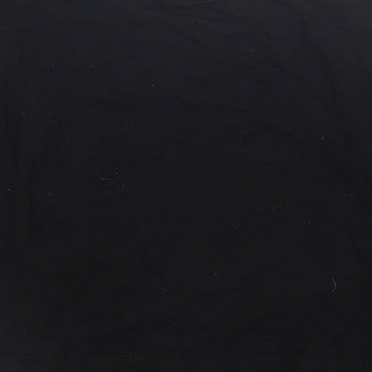 Young Dimension Girls Black   Basic T-Shirt Size 7-8 Years  - Open Shoulders