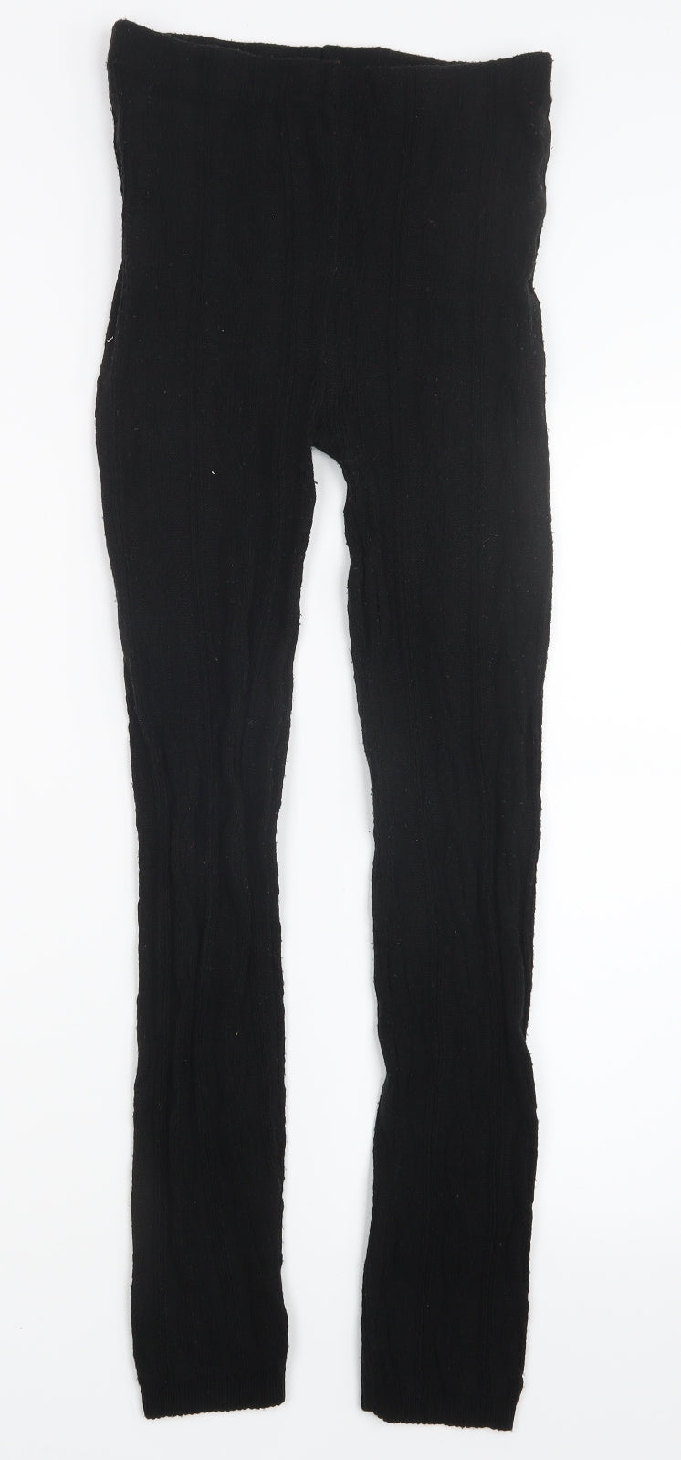 Womens UK Size S Preworn Regular Fit  Black Trousers