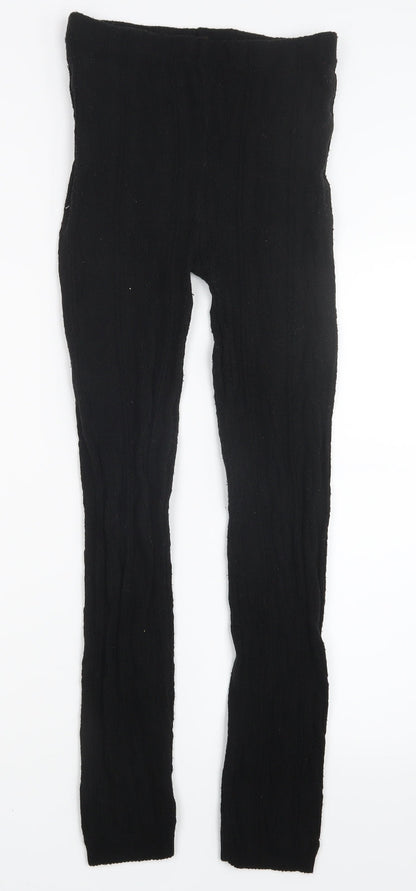 Womens UK Size S Preworn Regular Fit  Black Trousers
