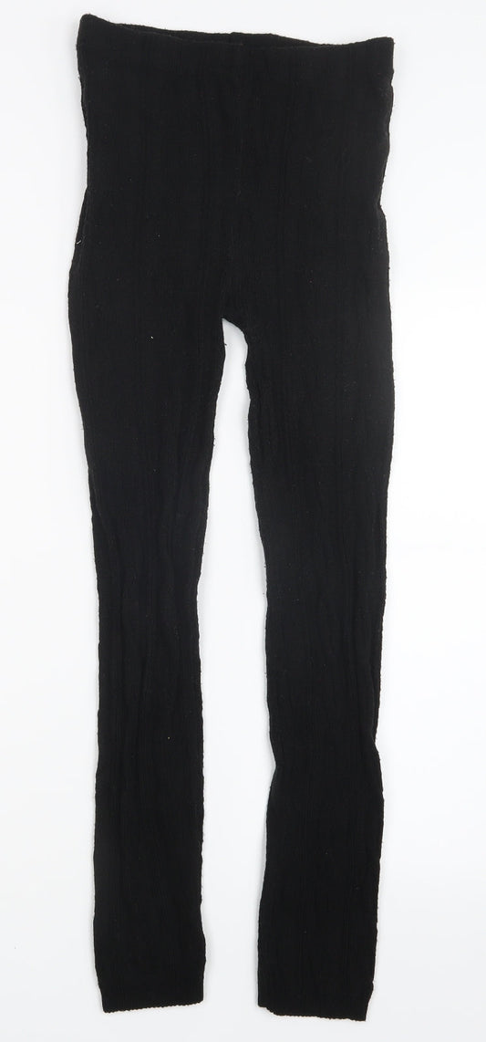 Womens UK Size S Preworn Regular Fit  Black Trousers