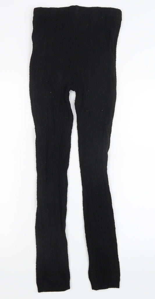 Womens UK Size S Preworn Regular Fit  Black Trousers