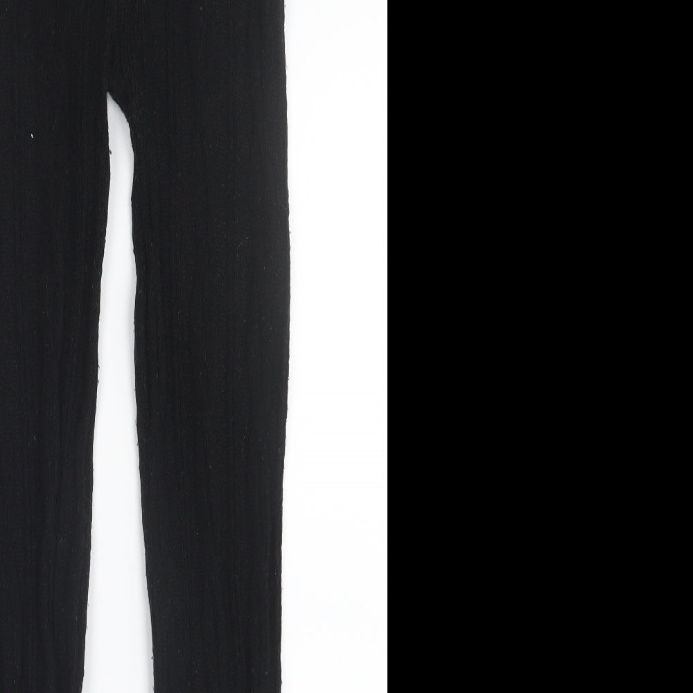 Womens UK Size S Preworn Regular Fit  Black Trousers