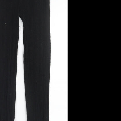 Womens UK Size S Preworn Regular Fit  Black Trousers