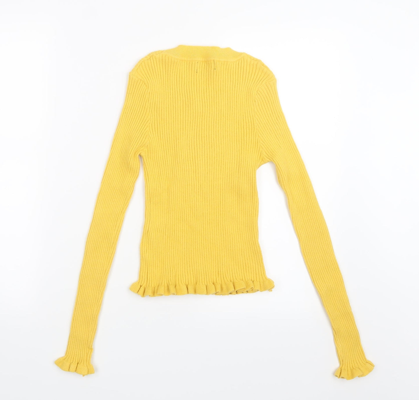 Miss Valley Womens Yellow   Basic T-Shirt Size S