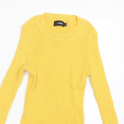 Miss Valley Womens Yellow   Basic T-Shirt Size S