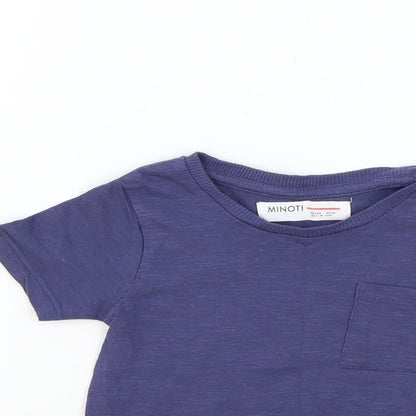 Minoti  Blue   Basic T-Shirt Size 12 Months