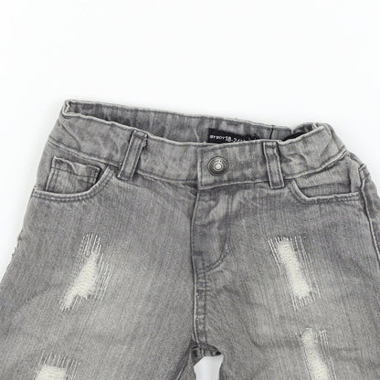 Mini Rebel  Grey   Cropped Jeans Size 18-24 Months