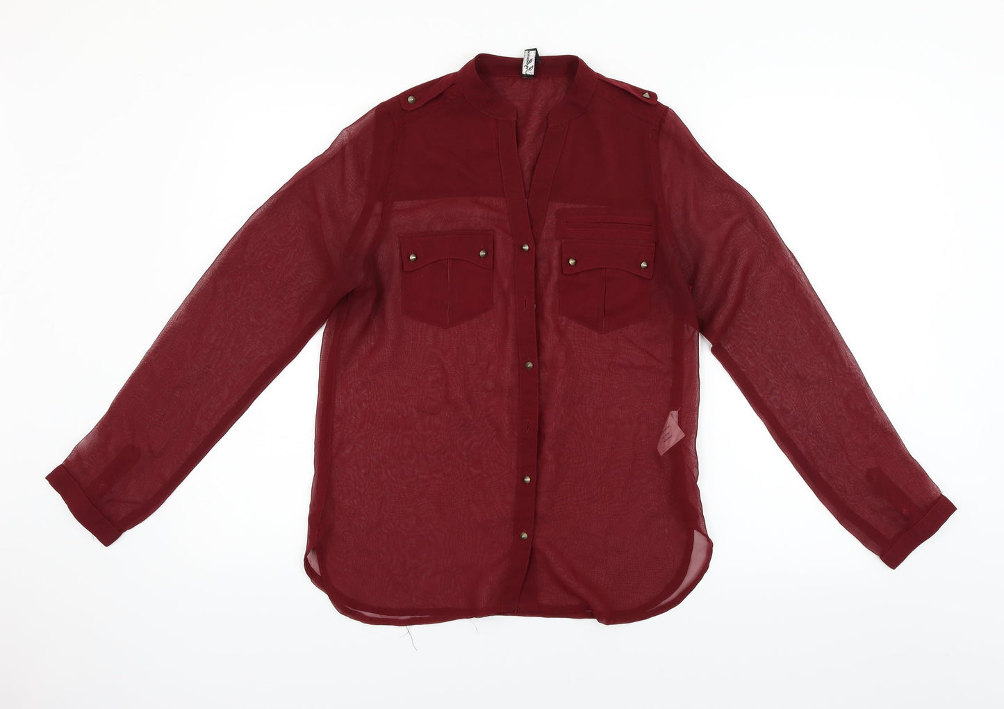 iNFLUENCE Womens Red   Basic Button-Up Size 10