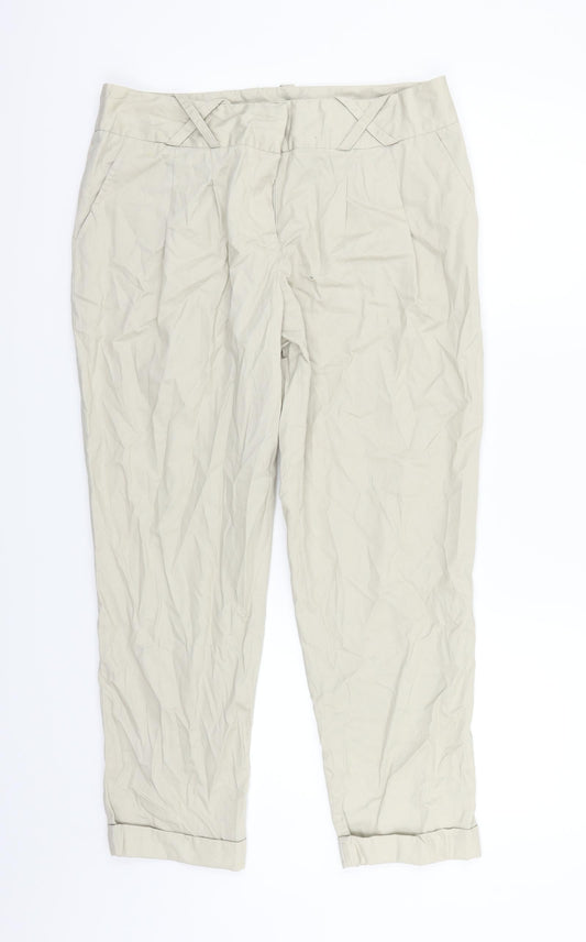 Womens UK Size 12 Atmosphere Regular Fit  Beige Trousers