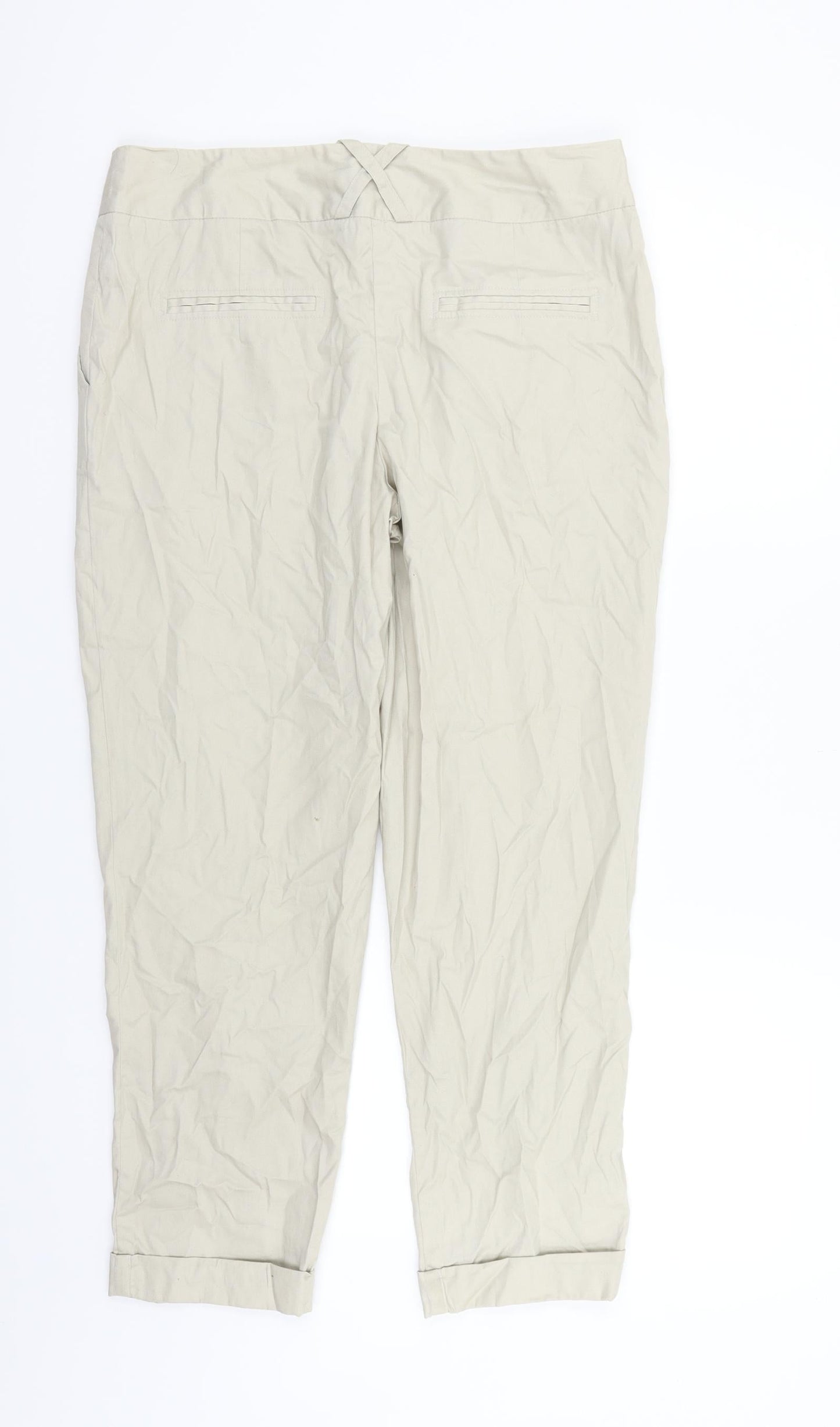 Womens UK Size 12 Atmosphere Regular Fit  Beige Trousers