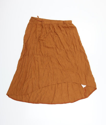 eVIE Womens Orange Houndstooth  Flare Skirt Size 10