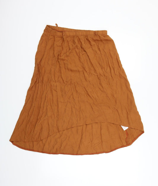 eVIE Womens Orange Houndstooth  Flare Skirt Size 10