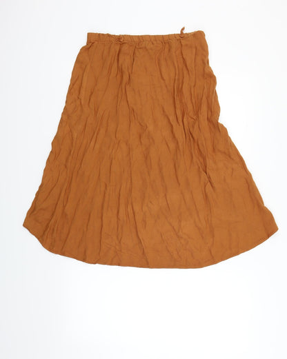 eVIE Womens Orange Houndstooth  Flare Skirt Size 10