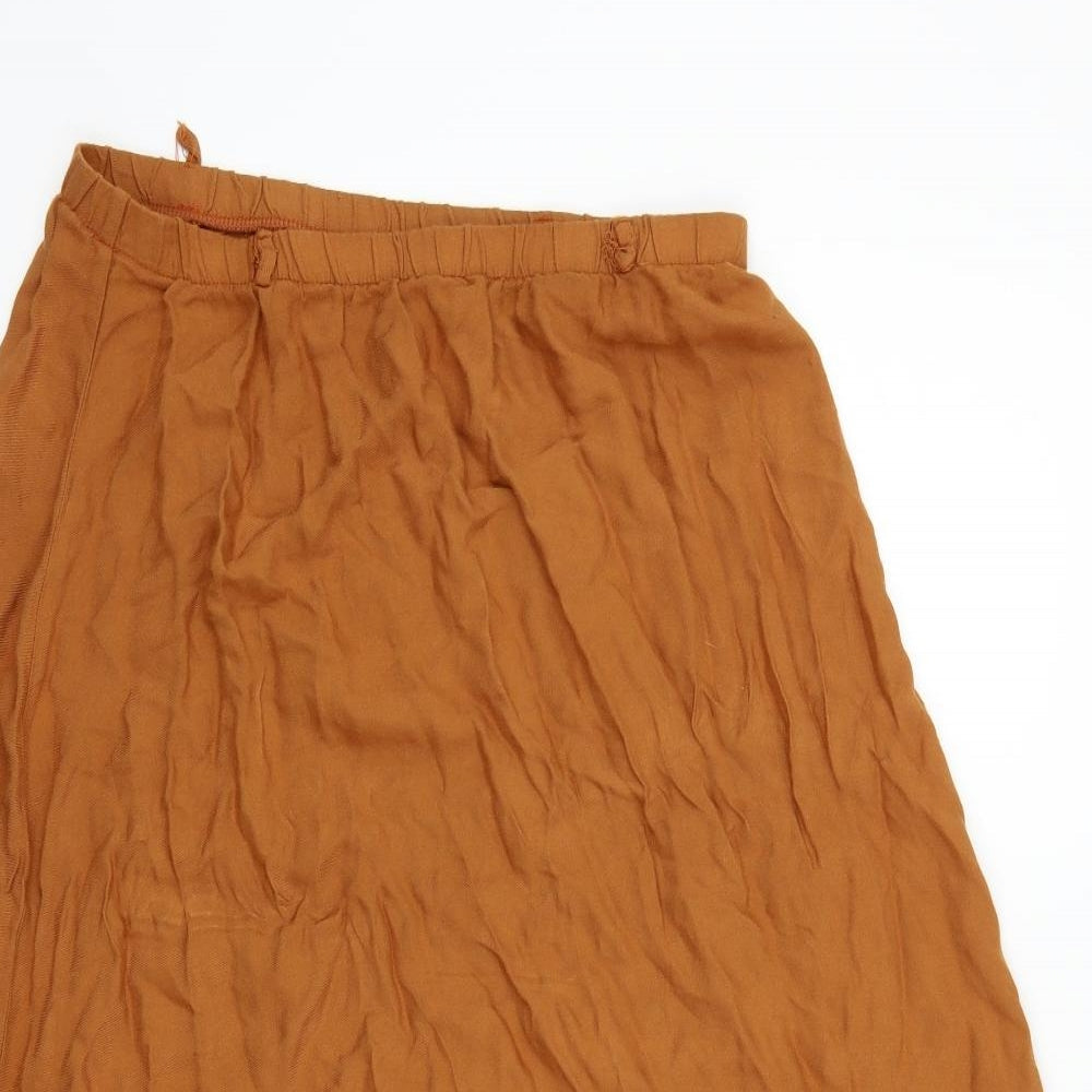 eVIE Womens Orange Houndstooth  Flare Skirt Size 10