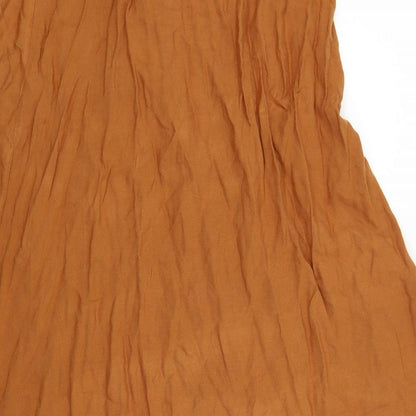 eVIE Womens Orange Houndstooth  Flare Skirt Size 10