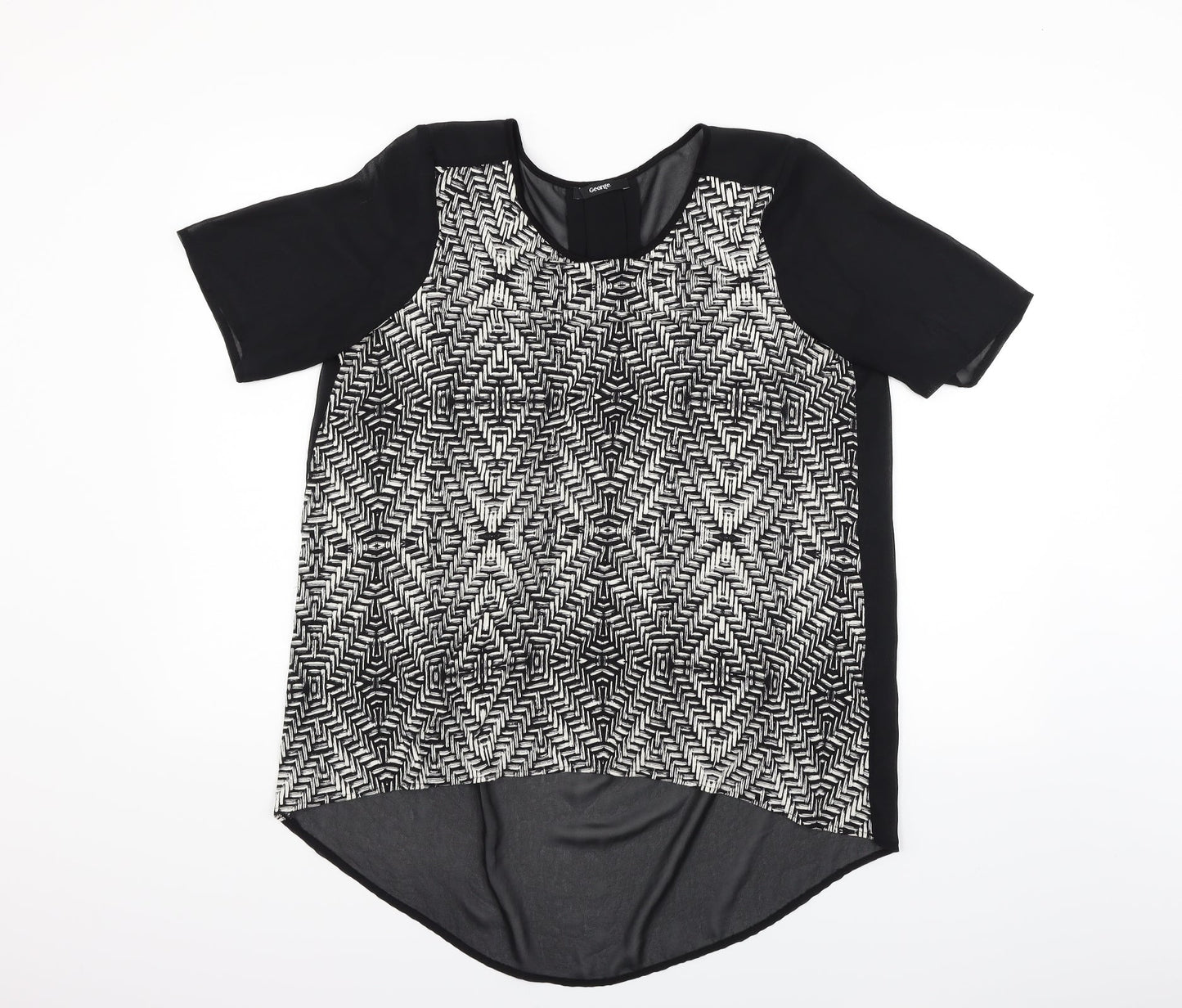 George Womens Black   Basic T-Shirt Size 12