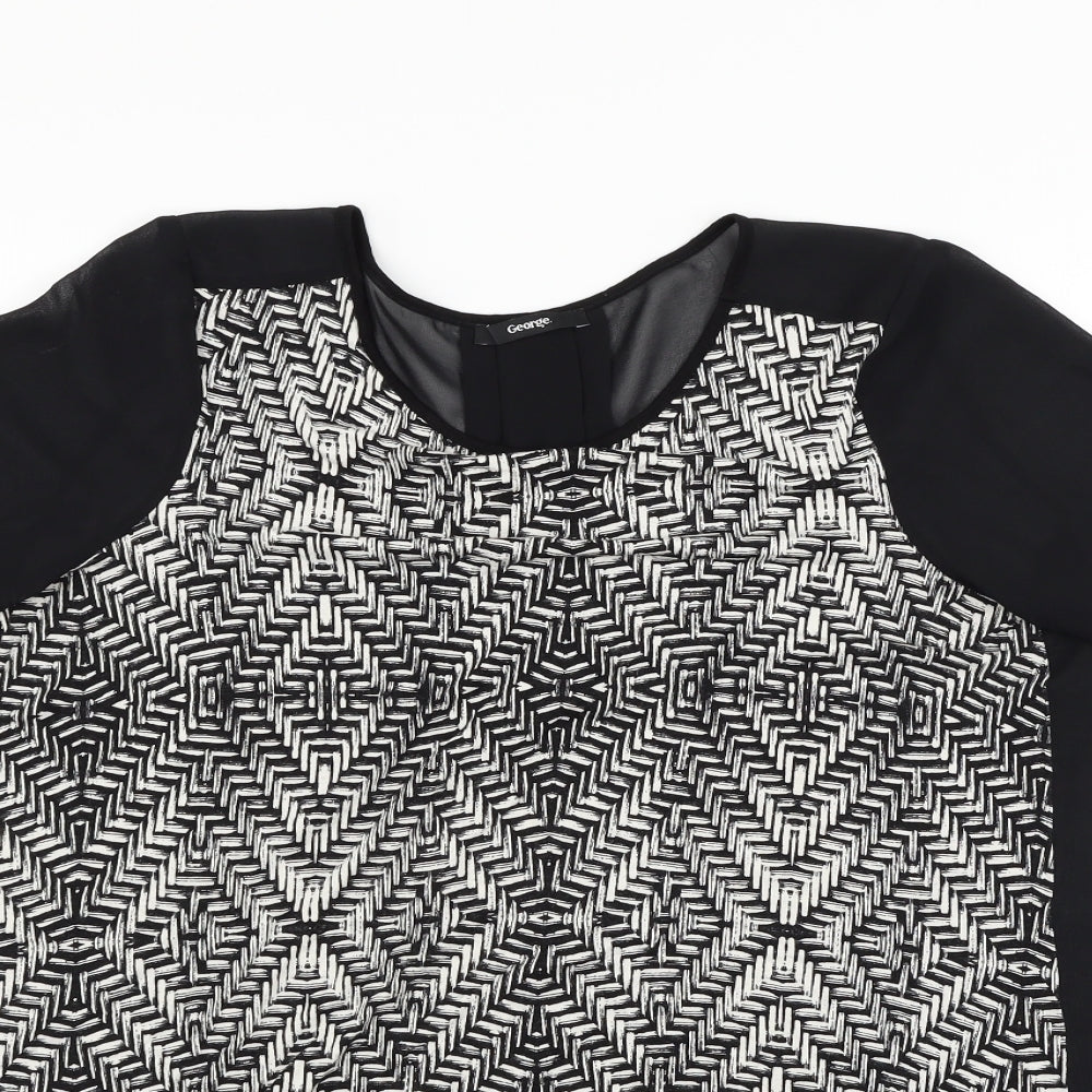 George Womens Black   Basic T-Shirt Size 12