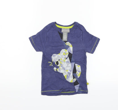 Jarvis Archer Girls Blue   Basic T-Shirt Size 2 Years  - animal