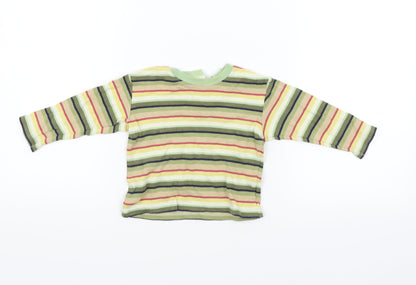 George  Green Striped  Pullover Jumper Size 12-18 Months