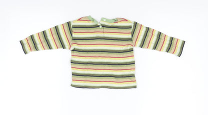 George  Green Striped  Pullover Jumper Size 12-18 Months