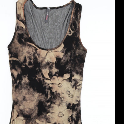 Womens UK Size 12 Love Label Beige Basic Tank
