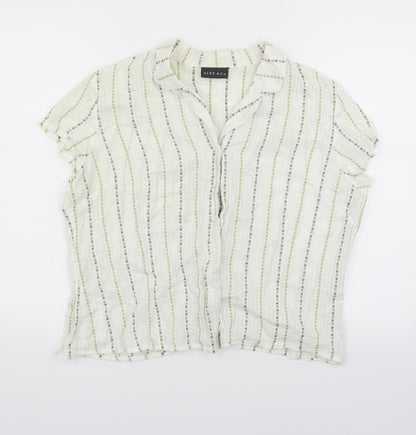 Womens UK Size 18 Alex & Co White Basic Button-Up