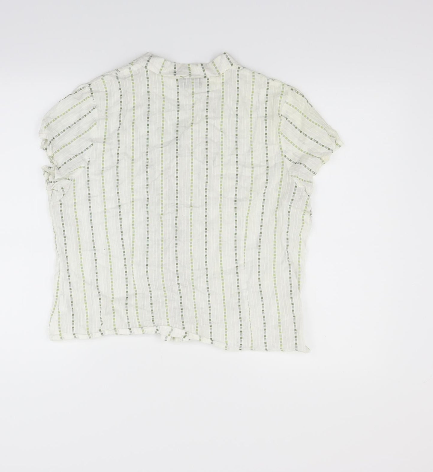 Womens UK Size 18 Alex & Co White Basic Button-Up