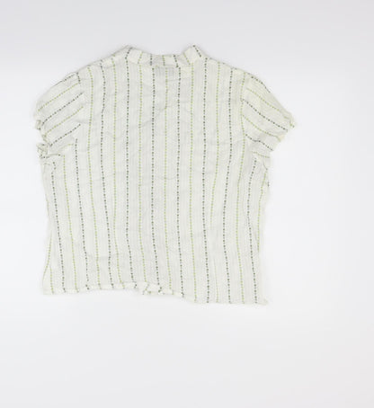 Womens UK Size 18 Alex & Co White Basic Button-Up
