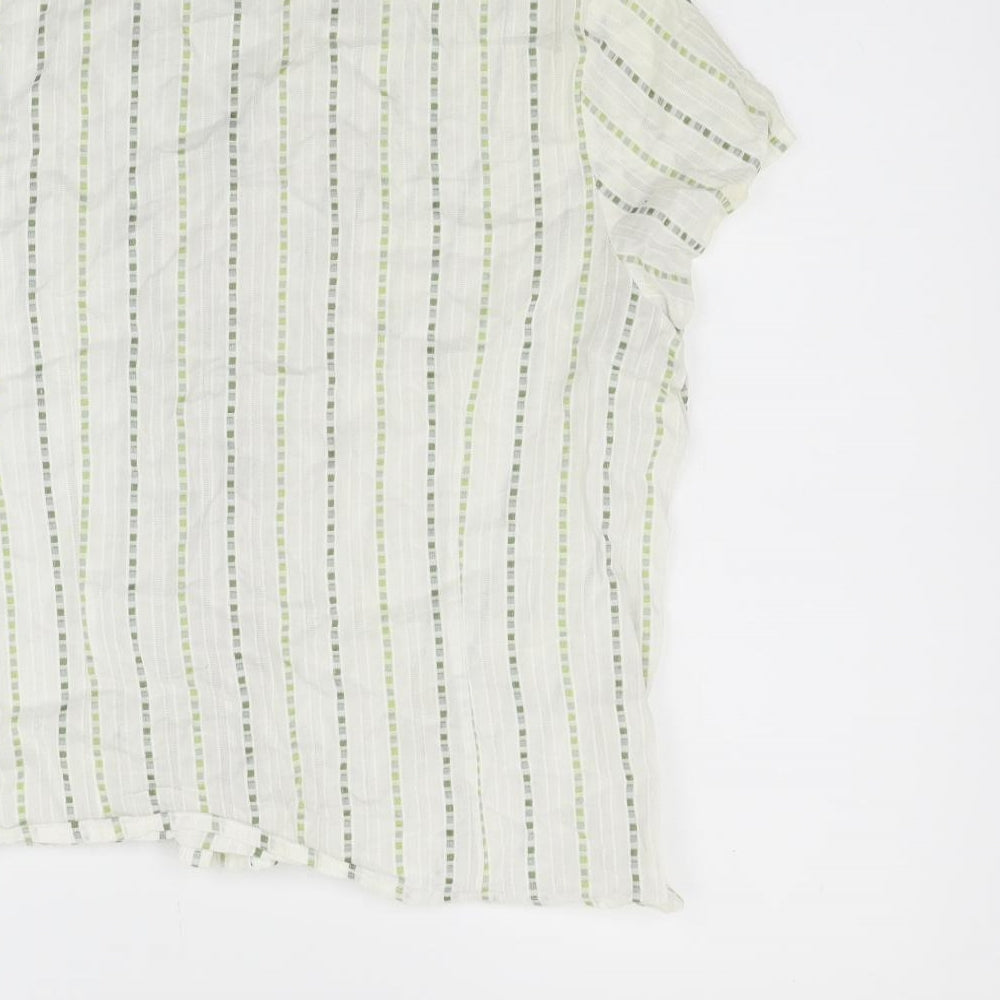Womens UK Size 18 Alex & Co White Basic Button-Up