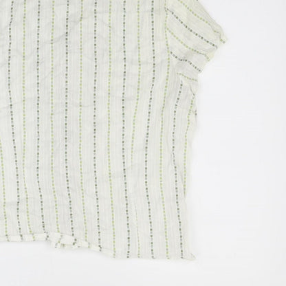 Womens UK Size 18 Alex & Co White Basic Button-Up
