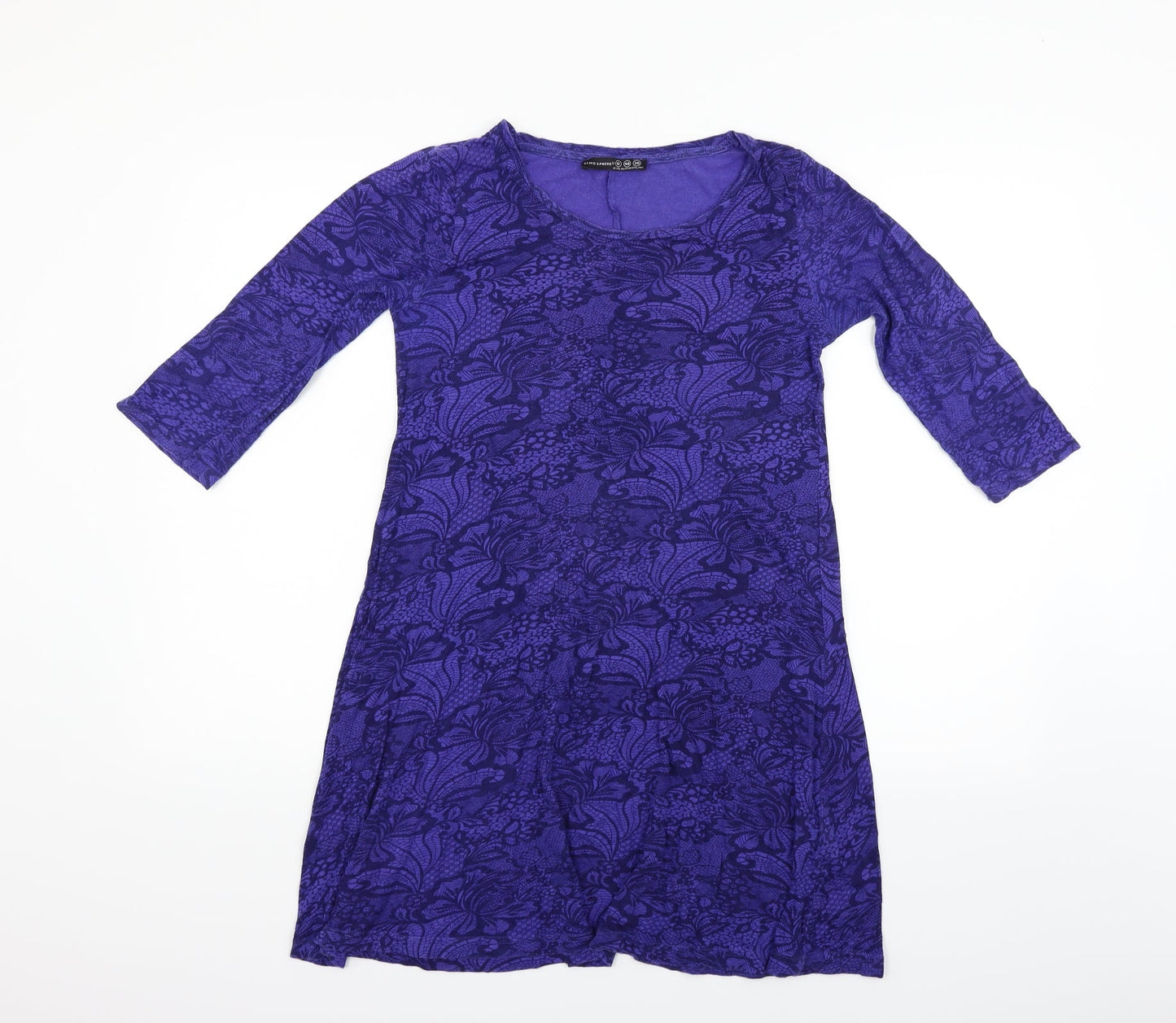 Atmosphere Womens Purple Geometric  Fit & Flare  Size 12