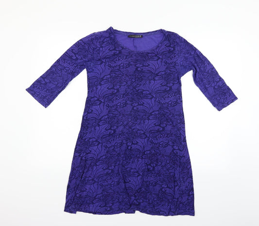 Atmosphere Womens Purple Geometric  Fit & Flare  Size 12