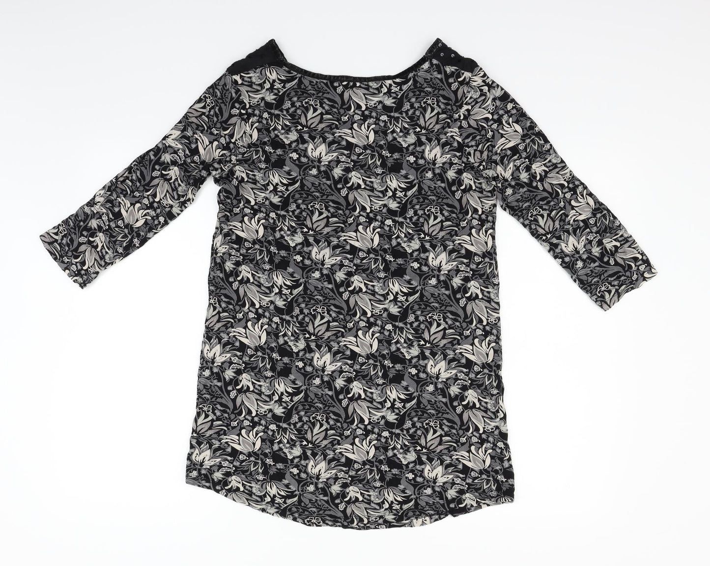 NEXT Womens Black Geometric  Fit & Flare  Size 10