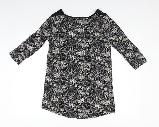 NEXT Womens Black Geometric  Fit & Flare  Size 10