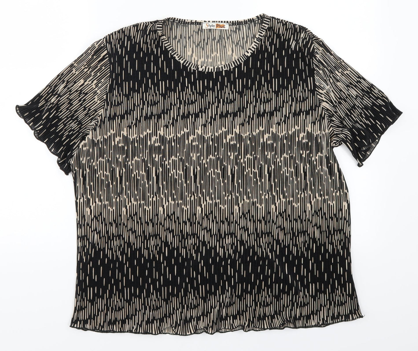 Womens UK Size XL Style plus Beige Basic T-Shirt