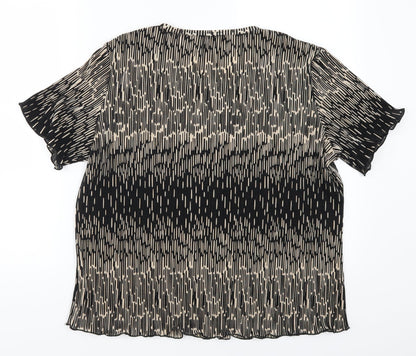 Womens UK Size XL Style plus Beige Basic T-Shirt