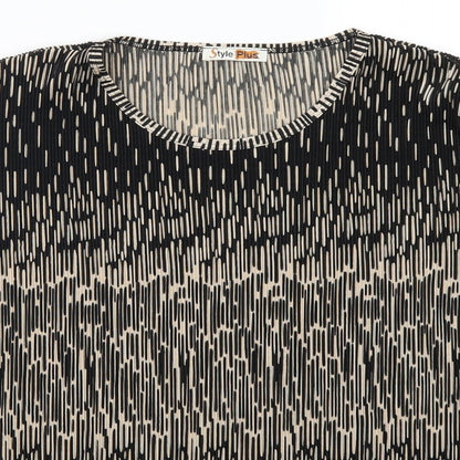 Womens UK Size XL Style plus Beige Basic T-Shirt
