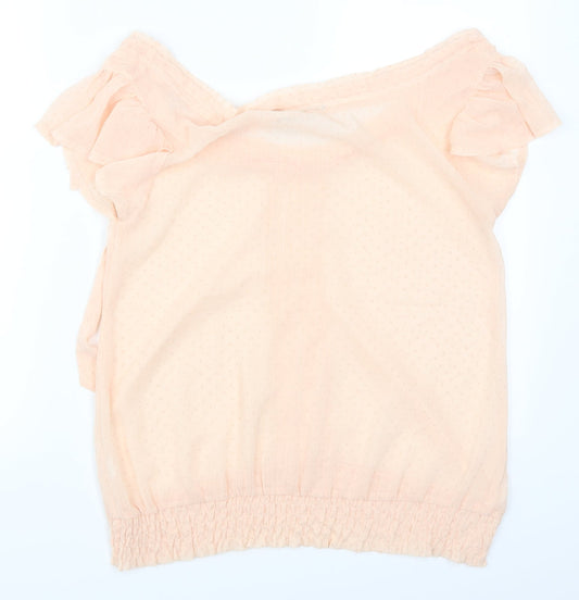 Atmosphere Womens Pink Polka Dot  Basic Button-Up Size 12