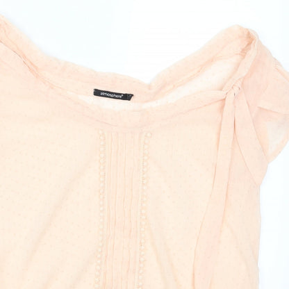 Womens UK Size 12 Atmosphere Pink Basic Button-Up